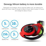 เครื่องเล่น MP3 NVAHVA พร้อมหูฟังบลูทูธ หูฟังกีฬาไร้สาย MP3 พร้อมวิทยุ FM หูฟังสเตอริโอ รองรับการ์ด TF สูงสุด 32GB, mini-503 สีน้ำเงิน, mini-503 สีทอง, mini-503 สีดำ, mini-503 สีแดง