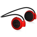 เครื่องเล่น MP3 NVAHVA พร้อมหูฟังบลูทูธ หูฟังกีฬาไร้สาย MP3 พร้อมวิทยุ FM หูฟังสเตอริโอ รองรับการ์ด TF สูงสุด 32GB, mini-503 สีน้ำเงิน, mini-503 สีทอง, mini-503 สีดำ, mini-503 สีแดง
