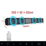 ลำโพงซาวด์บาร์ทีวี 20W บลูทูธ วิทยุ FM ระบบโฮมเธียเตอร์ ซับวูฟเฟอร์ไร้สาย เบส MP3 บูมบ็อกซ์สำหรับ Xiaomi