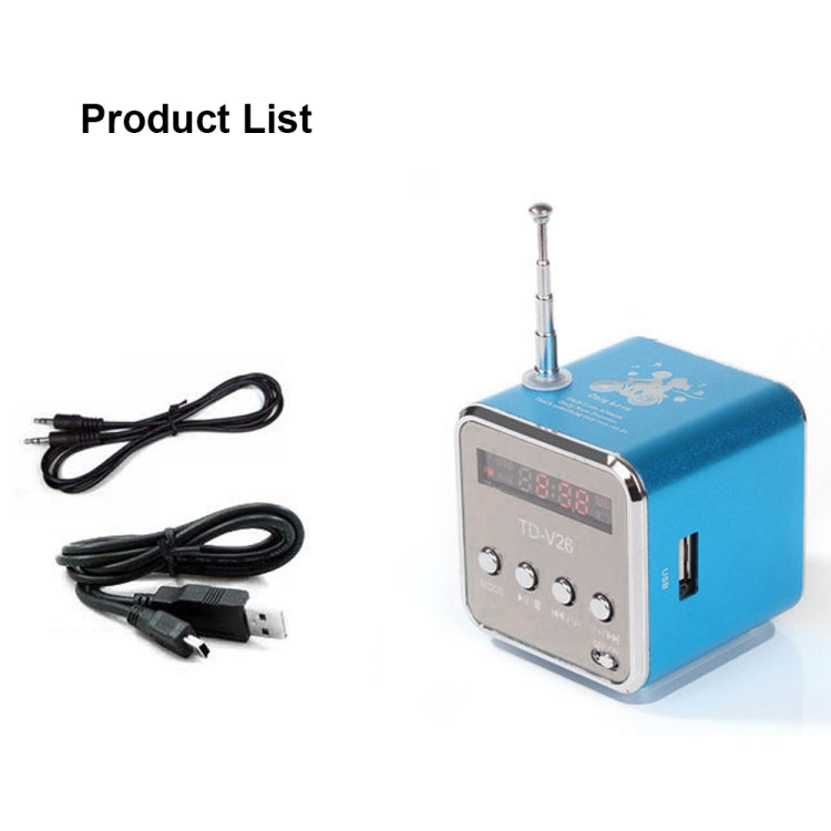 ลำโพงพกพาพร้อมวิทยุ FM ขนาดเล็ก มัลติฟังก์ชัน USB สำหรับโน้ตบุ๊ก ทีวี โทรศัพท์ รองรับการ์ด SD/TF และเครื่องเล่นเพลง Mp3