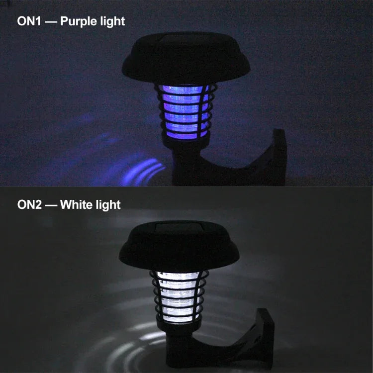 โคมไฟไล่ยุงและแมลง UV LED พลังงานแสงอาทิตย์ สำหรับสวนกลางแจ้ง สนามหญ้า