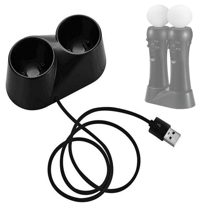 แท่นชาร์จจอย VR แบบ USB คู่ สำหรับ PS4 PSVR Move