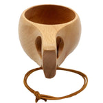 Hand Made Wood Tableware Green Wooden Cup, 101-200ml