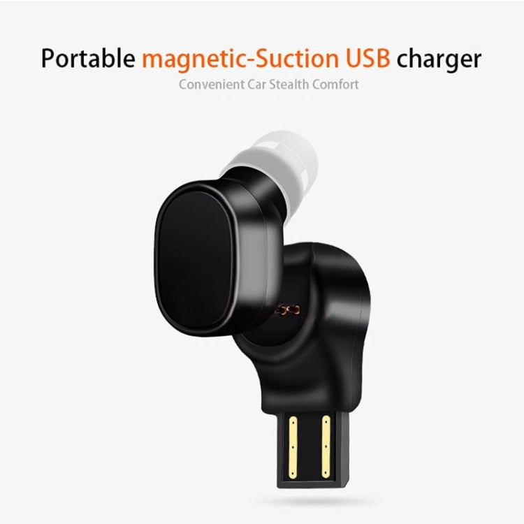 LESIRI X12 หูฟังบลูทูธขนาดเล็กไร้สาย พกพาได้ ชาร์จแม่เหล็ก USB หูฟังสปอร์ตสำหรับ iPhone