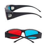 แว่นตา 3D สีแดงน้ำเงิน แบบกรอบ Anaglyph สำหรับเกม ภาพยนตร์สเตอริโอ แว่นตา 3 มิติ พลาสติก สีแดงน้ำเงิน