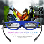 แว่นตา 3D แบบ DLP Active Shutter สากล 96-144Hz สำหรับโปรเจคเตอร์ XGIMI Optoma Acer Viewsonic Home Theater และทีวี 3D