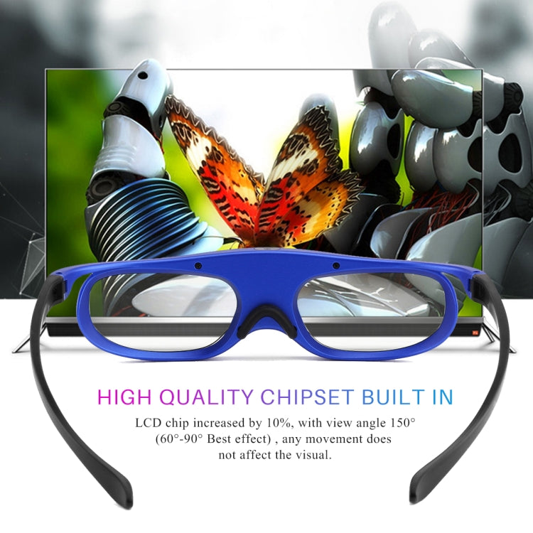 แว่นตา 3D แบบ DLP Active Shutter สากล 96-144Hz สำหรับโปรเจคเตอร์ XGIMI Optoma Acer Viewsonic Home Theater และทีวี 3D