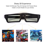 แว่นตา 3D DLP-Link แบบ active สำหรับโปรเจคเตอร์ BenQ Z4/H1/G1/P1 LG, NUTS, Acer, Optoma DLP-LINK