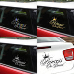 Princess Baby Pattern Car Decal Reflective Laser Vinyl Car Sticker, Size: 16.5x10.9cm, Gold, Silver, Laser, Black