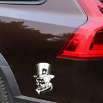 10 PCS Joker Skeleton Skull Playing Cards Poker Monster Hat Shape Vinyl Car Sticker, Size: 11.3x17.6cm, Joker Skeleton Skull