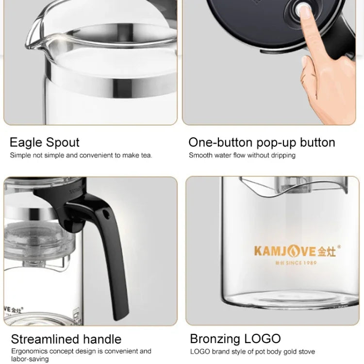 ชุดกาน้ำชากระจกทนความร้อน KAMJOVE รุ่น K-200 400ML, K-201 500ML, K-202 750ML, K-203 600ML, K-204 600ML, K-205 900ML สำหรับสำนักงาน