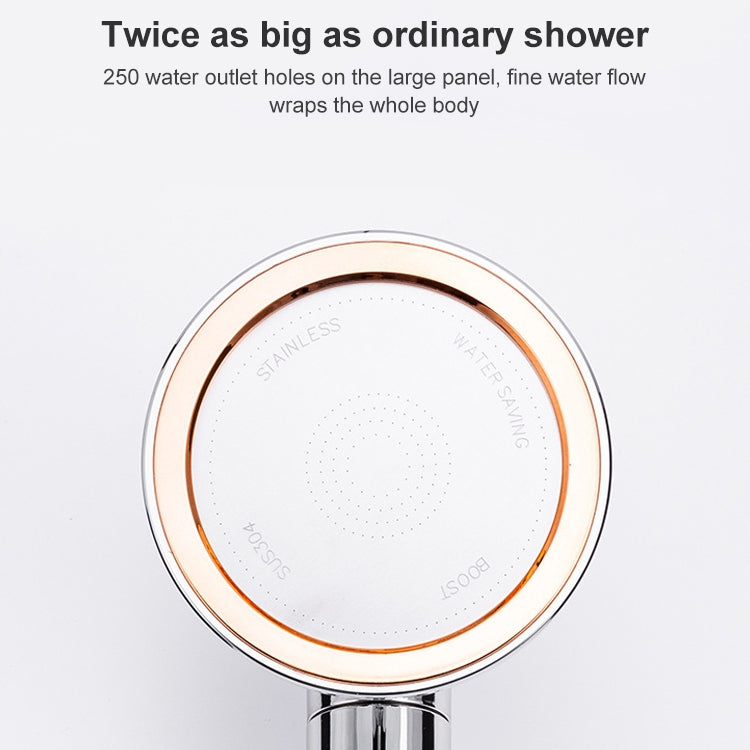 Universal Pressurized One-touch Water Stop Hand Shower Head, White Color Gold