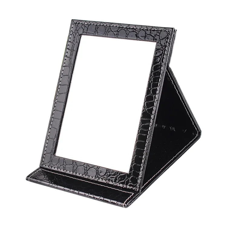 กระจกเครื่องสำอางหนังทรงสี่เหลี่ยมลายจระเข้ แบบตั้งได้ สีดำ L 18x25.5x1.6CM, สีดำ M 15x20.5x1.6CM, สีดำ S 12x17.5x1.6CM, สีน้ำตาล L 18x25.5x1.6CM, สีน้ำตาล M 15x20.5x1.6CM, สีน้ำตาล S 12x17.5x1.6CM, สีแดง L 18x25.5x1.6CM, สีแดง M 15x20.5x1....
