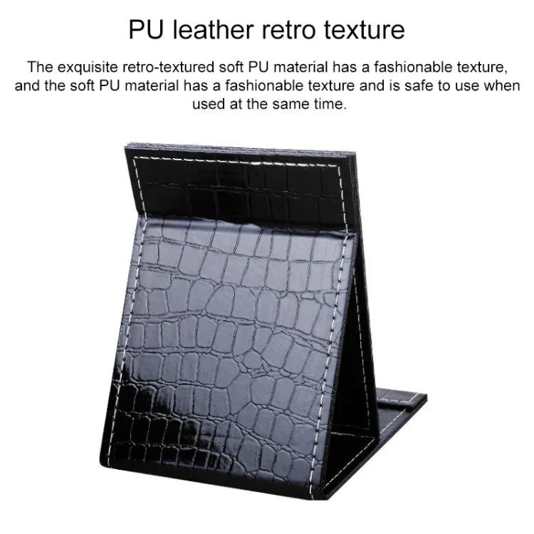 กระจกเครื่องสำอางหนังทรงสี่เหลี่ยมลายจระเข้ แบบตั้งได้ สีดำ L 18x25.5x1.6CM, สีดำ M 15x20.5x1.6CM, สีดำ S 12x17.5x1.6CM, สีน้ำตาล L 18x25.5x1.6CM, สีน้ำตาล M 15x20.5x1.6CM, สีน้ำตาล S 12x17.5x1.6CM, สีแดง L 18x25.5x1.6CM, สีแดง M 15x20.5x1....