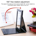 กระจกเครื่องสำอางหนังทรงสี่เหลี่ยมลายจระเข้ แบบตั้งได้ สีดำ L 18x25.5x1.6CM, สีดำ M 15x20.5x1.6CM, สีดำ S 12x17.5x1.6CM, สีน้ำตาล L 18x25.5x1.6CM, สีน้ำตาล M 15x20.5x1.6CM, สีน้ำตาล S 12x17.5x1.6CM, สีแดง L 18x25.5x1.6CM, สีแดง M 15x20.5x1....
