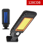 โคมไฟติดผนังพลังงานแสงอาทิตย์แบบมีเซ็นเซอร์ LED กลางแจ้งกันน้ำ ไฟถนน LED 128 COB