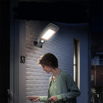 โคมไฟติดผนังพลังงานแสงอาทิตย์แบบมีเซ็นเซอร์ LED กลางแจ้งกันน้ำ ไฟถนน LED 128 COB