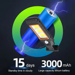 โคมไฟติดผนังพลังงานแสงอาทิตย์แบบมีเซ็นเซอร์ LED กลางแจ้งกันน้ำ ไฟถนน LED 128 COB