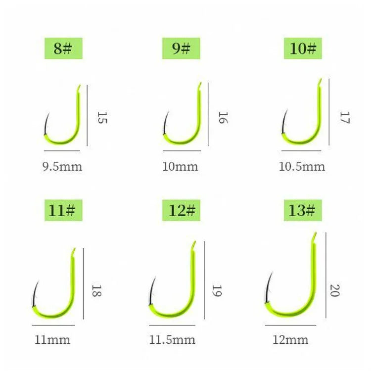 ชุดเบ็ดคู่ 5 in 1 ป้องกันพันกัน สำหรับตกปลาคาร์พเงิน ขนาด 8, 9, 10, 11, 12, 13