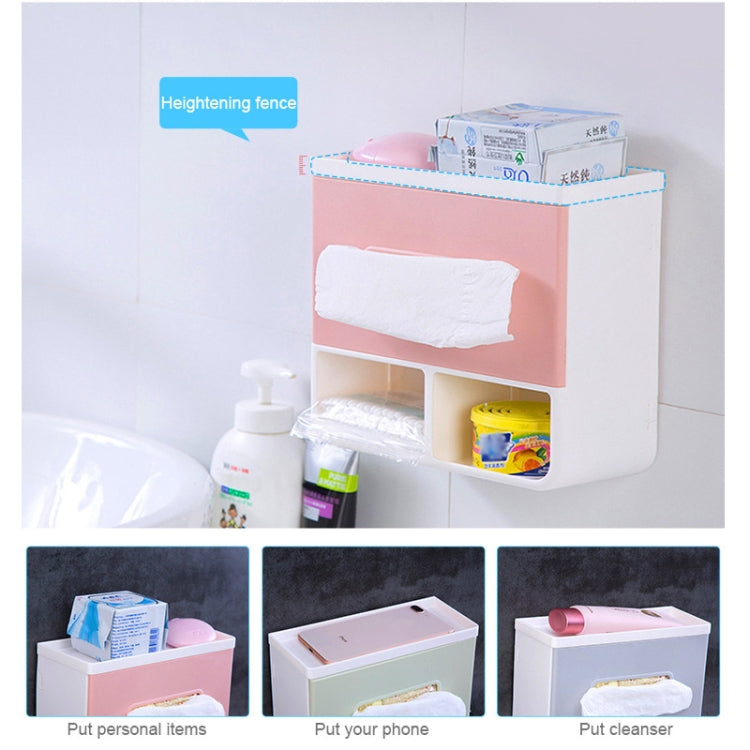 ถาดที่ใส่กระดาษทิชชู่ในห้องน้ำแบบไม่ต้องเจาะ