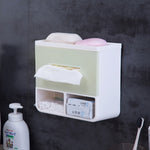 ถาดที่ใส่กระดาษทิชชู่ในห้องน้ำแบบไม่ต้องเจาะ