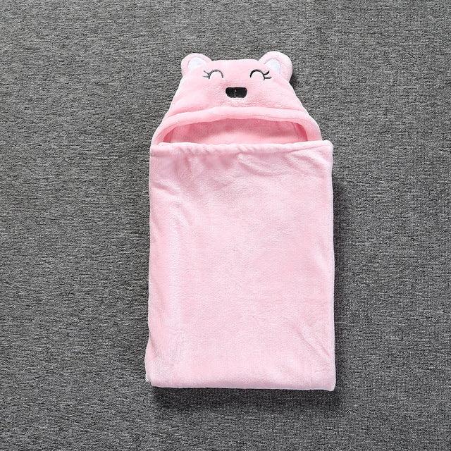 ผ้าห่มเด็กลายสัตว์น่ารัก เสื้อคลุมอาบน้ำมีฮู้ดสำหรับเด็กเล็ก ผ้าเช็ดตัวเด็ก
