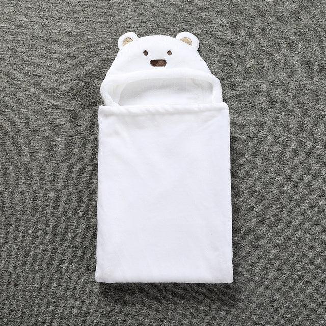 ผ้าห่มเด็กลายสัตว์น่ารัก เสื้อคลุมอาบน้ำมีฮู้ดสำหรับเด็กเล็ก ผ้าเช็ดตัวเด็ก