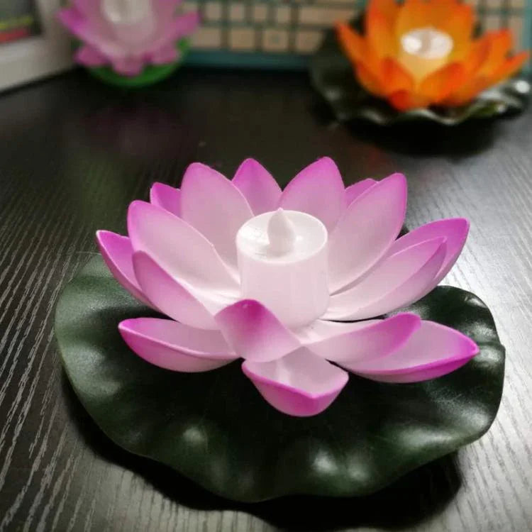 ไฟสปอร์ตไลท์ LED 3 สี รูปดอกบัวลอยน้ำสำหรับสระว่ายน้ำและงานปาร์ตี้ขอพร
