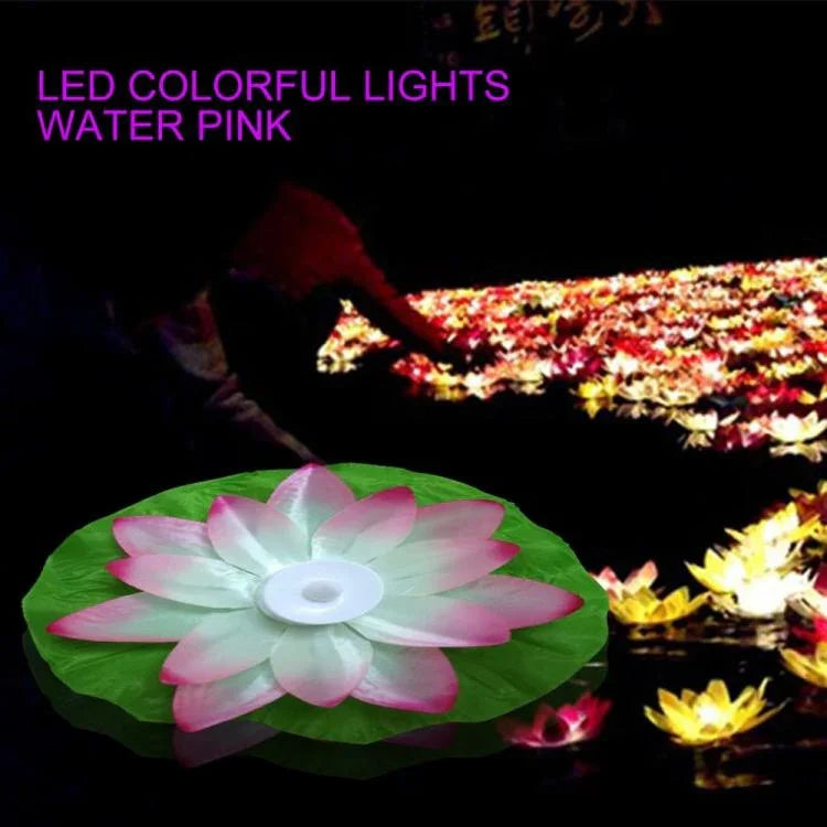 ไฟสปอร์ตไลท์ LED 3 สี รูปดอกบัวลอยน้ำสำหรับสระว่ายน้ำและงานปาร์ตี้ขอพร