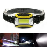 ไฟฉายหัวโคมไฟ LED COB สำหรับกลางแจ้ง 3 โหมด ไฟหน้าหัวไฟฉายสำหรับจักรยานและตกปลา