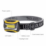ไฟฉายหัวโคมไฟ LED COB สำหรับกลางแจ้ง 3 โหมด ไฟหน้าหัวไฟฉายสำหรับจักรยานและตกปลา