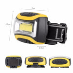 ไฟฉายหัวโคมไฟ LED COB สำหรับกลางแจ้ง 3 โหมด ไฟหน้าหัวไฟฉายสำหรับจักรยานและตกปลา