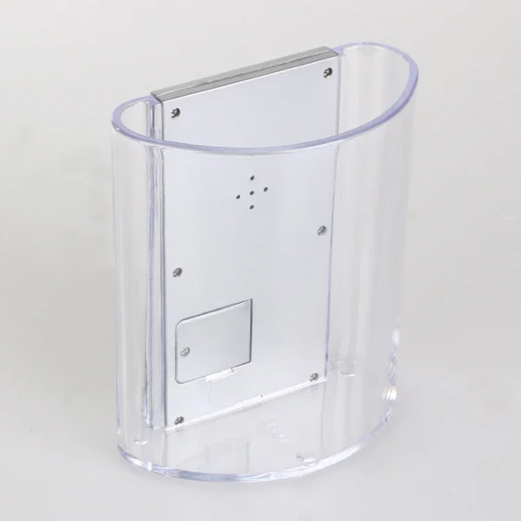 Transparent Desk Clock Pencil Holder Removable Desktop Table Digital Clock