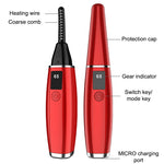 เครื่องดัดขนตาไฟฟ้า อุปกรณ์ความงามชาร์จไฟ 380mAh (สีแดง), 380mAh (สีขาว)