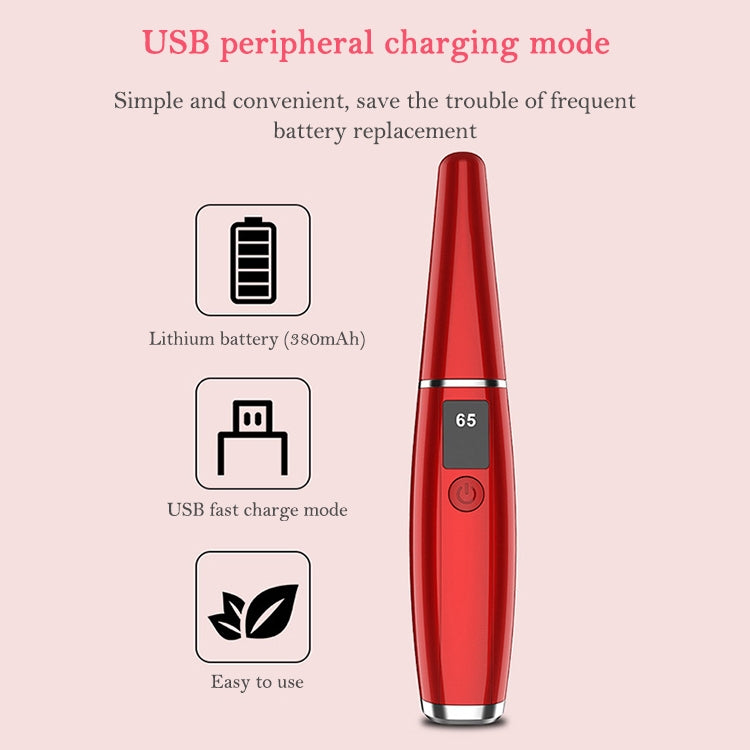 เครื่องดัดขนตาไฟฟ้า อุปกรณ์ความงามชาร์จไฟ 380mAh (สีแดง), 380mAh (สีขาว)