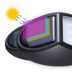 โคมไฟผนัง LED 10 ดวง SMD 2835 พลังงานแสงอาทิตย์ กันน้ำ IP65 พร้อมเซนเซอร์ตรวจจับการเคลื่อนไหว สำหรับลานกลางแจ้ง