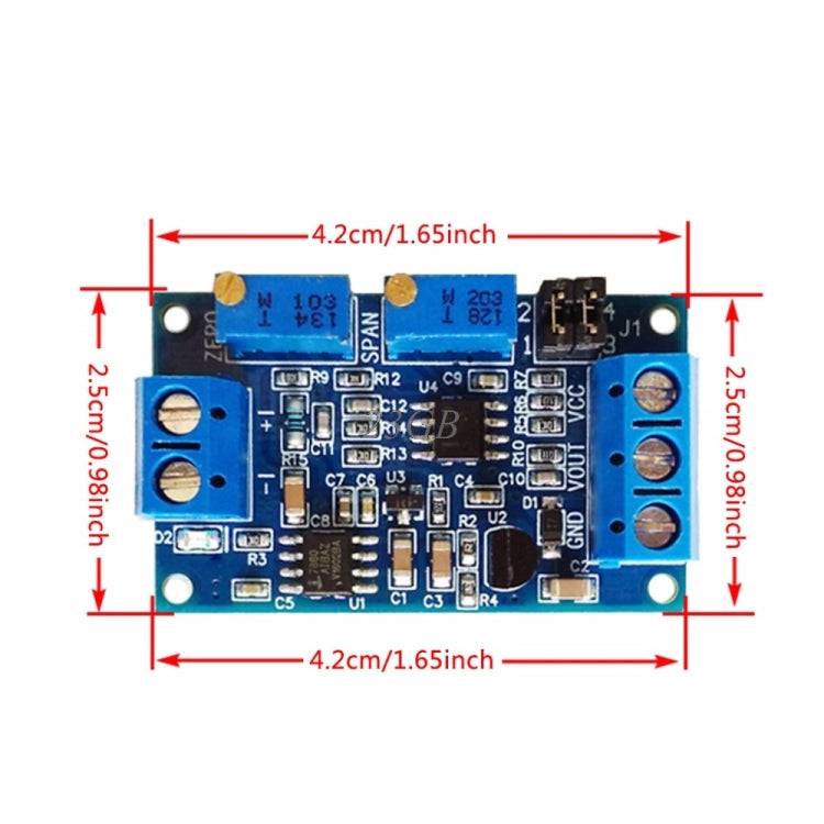 โมดูลแปลงสัญญาณกระแสเป็นแรงดันไฟฟ้า 0 / 4-20mA เป็น 0-3.3V5V10V อะแดปเตอร์ปรับสัญญาณ