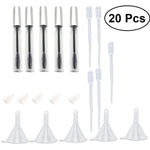 ชุดหลอดมาสคาร่าว่าง 12ml 5 ชิ้น พร้อมแปรงขนตา + กรวยและหลอดดูดโอนถ่าย 5 ชิ้น สำหรับบรรจุน้ำมันละหุ่ง DIY