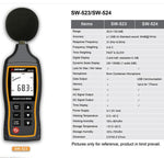 เครื่องวัดระดับเสียงรบกวนแบบมือถือความแม่นยำสูง SNDWAY รุ่น SW523, SW524 (เก็บข้อมูล+สื่อสาร USB)