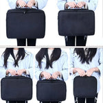 กระเป๋าใส่เครื่องสำอาง ปักลาย กล่องเครื่องมือทำเล็บแบบพกพา ขนาดใหญ่