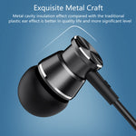 Langsdom M305 หูฟังบาสสำหรับโทรศัพท์ 3.5mm แบบใส่ในหู หูฟังโลหะพร้อมไมโครโฟน HD สำหรับ xiaomi iPhone Samsung