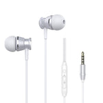 Langsdom M305 หูฟังบาสสำหรับโทรศัพท์ 3.5mm แบบใส่ในหู หูฟังโลหะพร้อมไมโครโฟน HD สำหรับ xiaomi iPhone Samsung