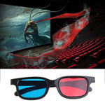แว่นตา 3D กรอบสีดำ 10 ชิ้น แว่นตาอนาแกรมสีแดง น้ำเงิน เขียว 0.2 มม. สำหรับดูหนังและเล่นเกม DVD