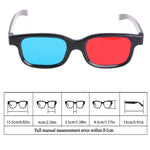 แว่นตา 3D กรอบสีดำ 10 ชิ้น แว่นตาอนาแกรมสีแดง น้ำเงิน เขียว 0.2 มม. สำหรับดูหนังและเล่นเกม DVD