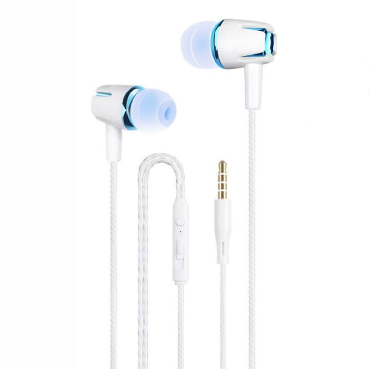 หูฟังมีสาย 3.5mm แบบสเตอริโอเสียงโลหะบาส พร้อมไมโครโฟนสำหรับสมาร์ทโฟน
