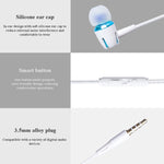 หูฟังมีสาย 3.5mm แบบสเตอริโอเสียงโลหะบาส พร้อมไมโครโฟนสำหรับสมาร์ทโฟน