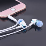หูฟังมีสาย 3.5mm แบบสเตอริโอเสียงโลหะบาส พร้อมไมโครโฟนสำหรับสมาร์ทโฟน