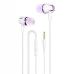 หูฟังมีสาย 3.5mm แบบสเตอริโอเสียงโลหะบาส พร้อมไมโครโฟนสำหรับสมาร์ทโฟน