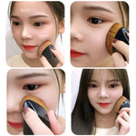 แปรงรองพื้นกลีบดอกไม้ แปรงแต่งหน้า BB ครีม แปรงแป้งฝุ่น แปรงแบน ชุดแปรงแต่งหน้า สีดำ สีชมพู