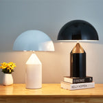 โคมไฟตั้งโต๊ะเห็ดโลหะ LED E14 สำหรับตกแต่งห้องนอน ปลั๊ก EU มีสี S Black, L Black, S White, L White, S Gold, L Gold